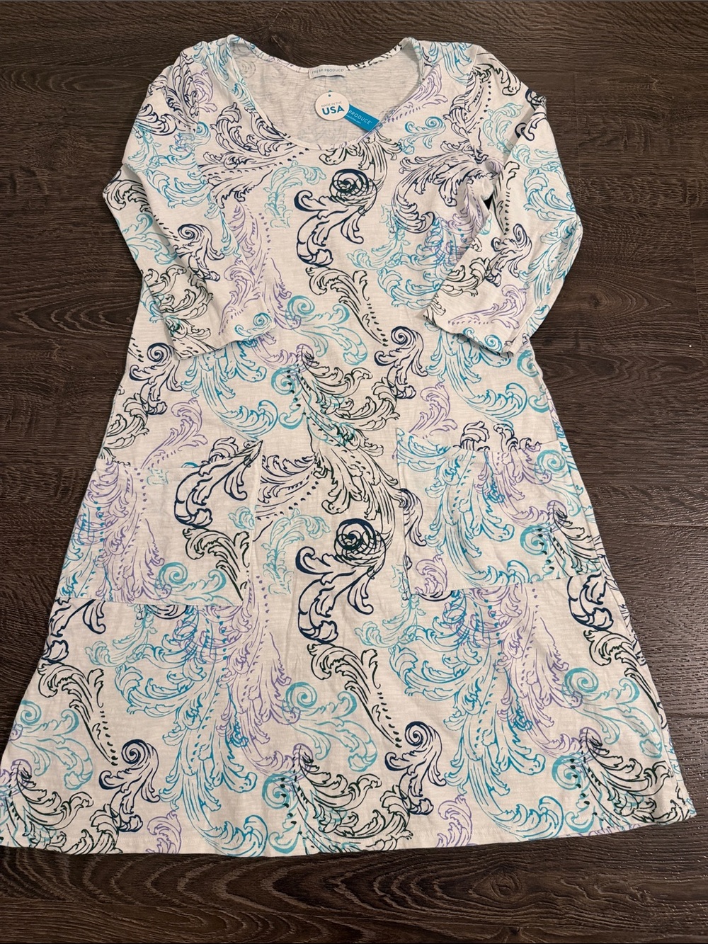 NWT Fresh Produce Cotton Waverly Swirl Tunic Top Dress